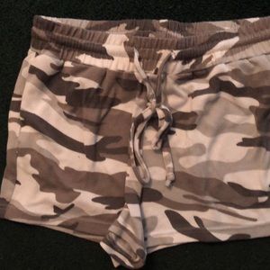 Grey and white shorts